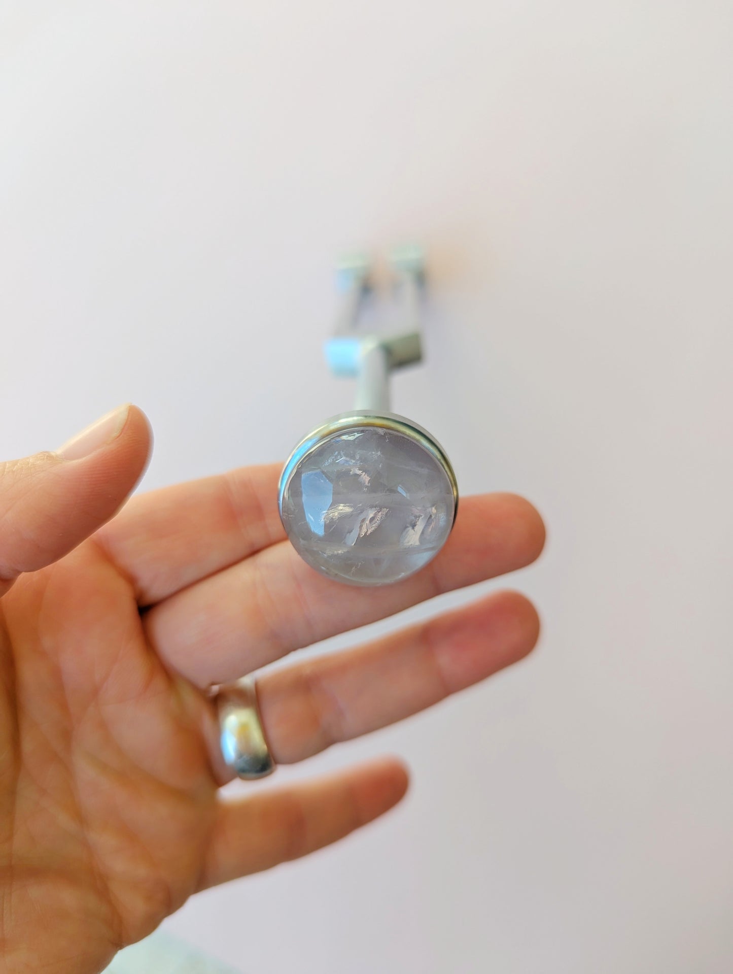 Rose Quartz Gem Foot (25mm) - Tuning Fork Accessory